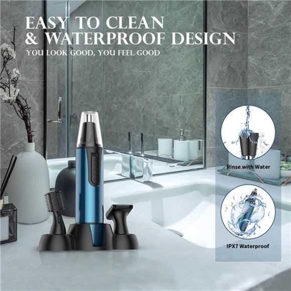 Ear and Nose Hair Trimmer Professional USB Rechargeable Nose Trimmer Kit - Picture 5 of 6